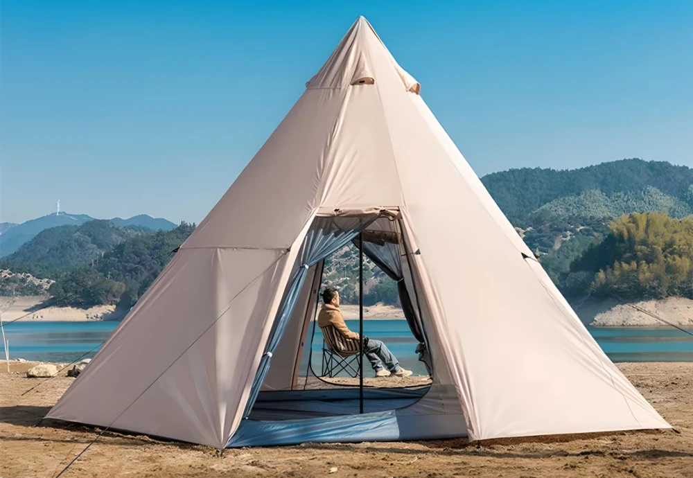 teepee tent with stove hole